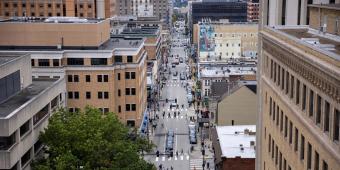 an aerial view of forbes avenue