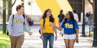 students walking on the pittsburgh campus