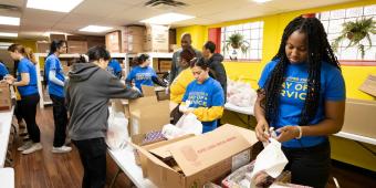 volunteers during mlk day of service