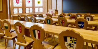 desks inside one of Swiss Classroom