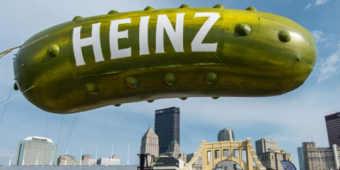 Pickle balloon of the Roberto Clemente Bridge