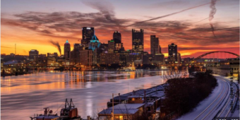 cityscape of pittsburgh from the west end